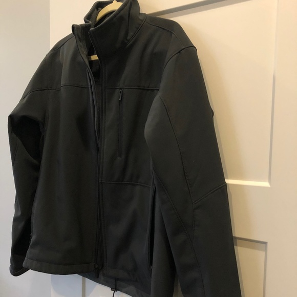 Men's T Tech By Tumi Large Grey Jacket, Blk Fleece - Picture 3 of 9